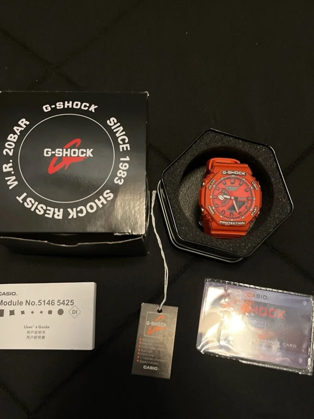 Casio G-SHOCK Black and Red Tag Set